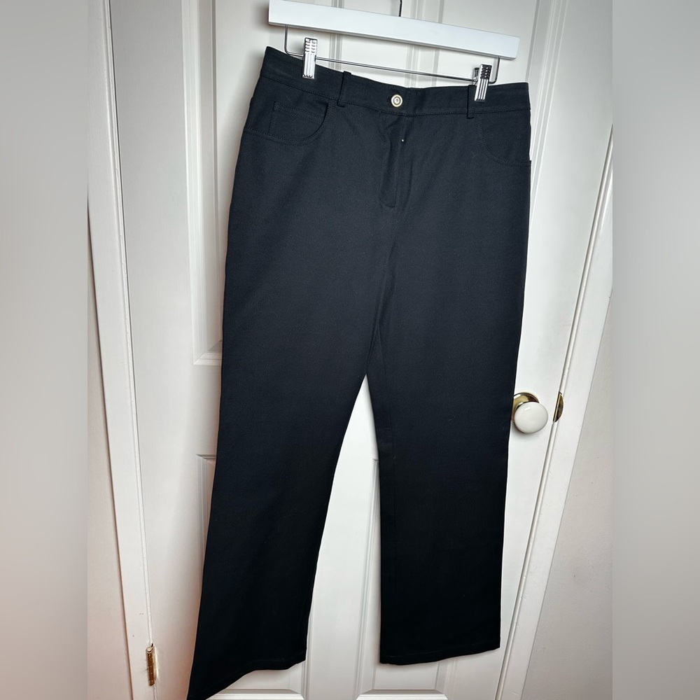 St. John Black Pants with Gold Accent